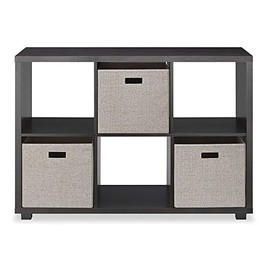 Whitmor, Espresso Deluxe 6 Organizer with 3 Fabric Cubes