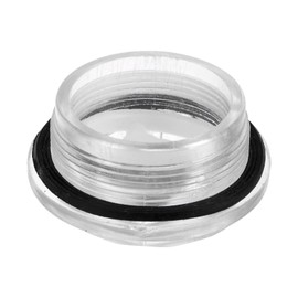 HARFINGTON Air Compressor Oil Sight Glass M42 x 1.5mm Male Threaded Liquid Level Gauge Plastic Hex Head Oil Indicator Window with O-Ring for Air Compressor Fittings Gearbox Tanks, Transparent