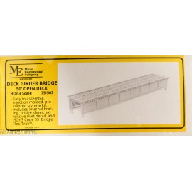 Micro Engineering Company #75-503 Deck Girder Bridge 50' Open Deck (HOn3)
