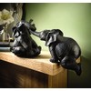 mysmartbuy.com Set of 2 Shelf Sitting Elephants – Decorative Handmade