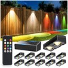 JOFIOS Fence Lights Solar Powered with Remote 12 Pack, Warm