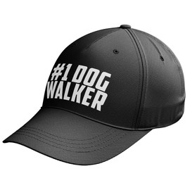 Purple Print House Number 1 Dog Walker Baseball Cap - Funny Dog Dog Walking Gifts for Her - Puppy Best Dog Walker Hat, One Size, Black