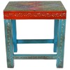 GURU SHOP Painted Small Side Table, Stool, Model 96, Multi-Colour,