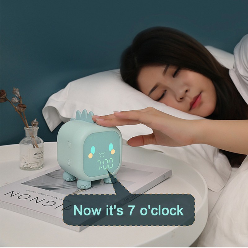 Kids Alarm Clock Cute Dinosaur Digital Alarm Clock for Kids