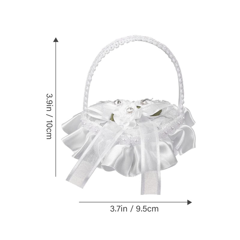 jojofuny 5pcs Wedding Party Heart-Shaped Ring Pillow Elegant Ceremony Ring