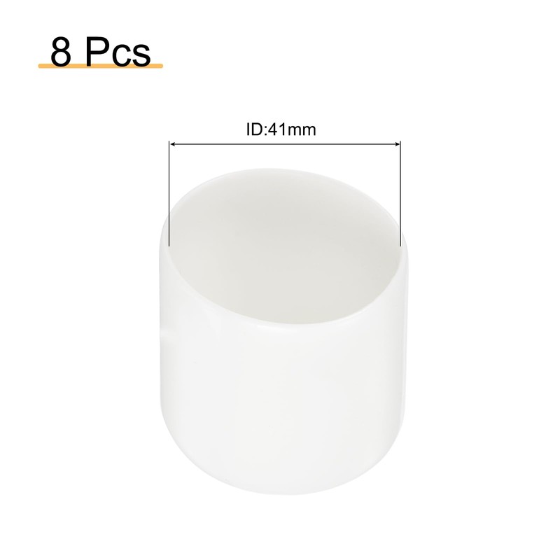 uxcell 8pcs 41mm(1 5/8") Rubber End Caps, Round Vinyl Plug