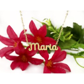 Damen-Halskette mit Namen, Edelstahl, mit Original-Geschenkbox, personalisierter Schmuck für Freunde, Brautpaar Only Faith, standard, Edelstahl, Nicht zutreffend.