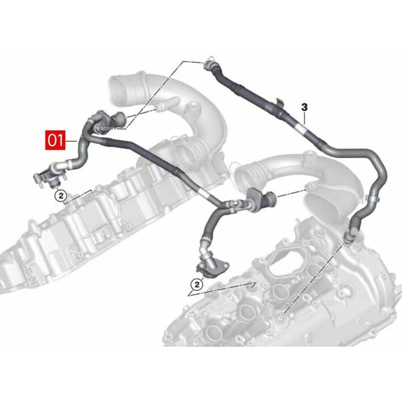 AMCC Crankcase Ventilation Hose Vent Replace : 11158635529