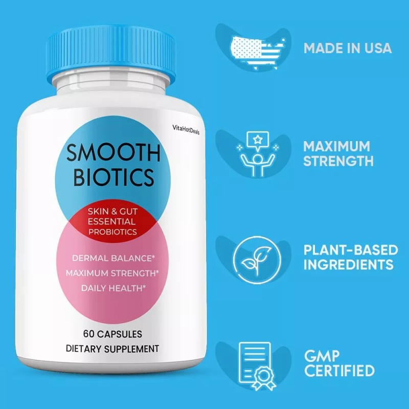 Smooth Biotic Supplement for Skin and Gut, SmoothBiotic Capsules (1