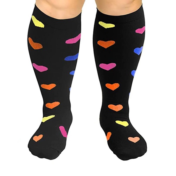 Cheeroyal 1 Pair Plus Size Compression Socks for Women and
