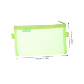 OHPHCALL 5Pcs Zipper File Bags Mesh Organizer for Stationery Portable File Pockets for Students Multi-Functional Storage Case in Assorted Colors