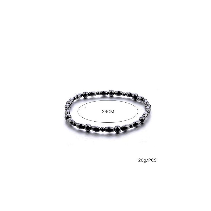 Yocoyee 2pcs Anklet Hematite Relieve Joint Pain Healing Therapy Healthy
