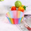 200pcs Rainbow Cupcake Cases Paper Wrapper for Baking Muffin