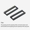 sourcing map DIP IC Chip Socket Adapter Flat Pin 40P