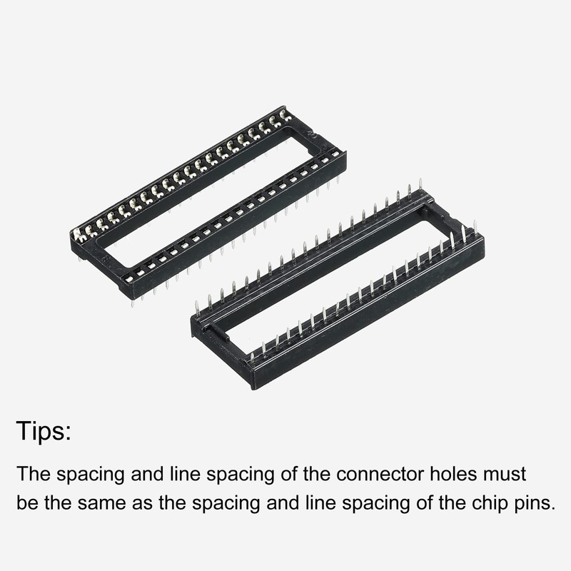 sourcing map DIP IC Chip Socket Adapter Flat Pin 40P