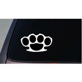 EZ-STIK Brass Knuckles Vinyl Sticker Decal JDM Fast Turbo Supercharger Streetcar Race 6" C210