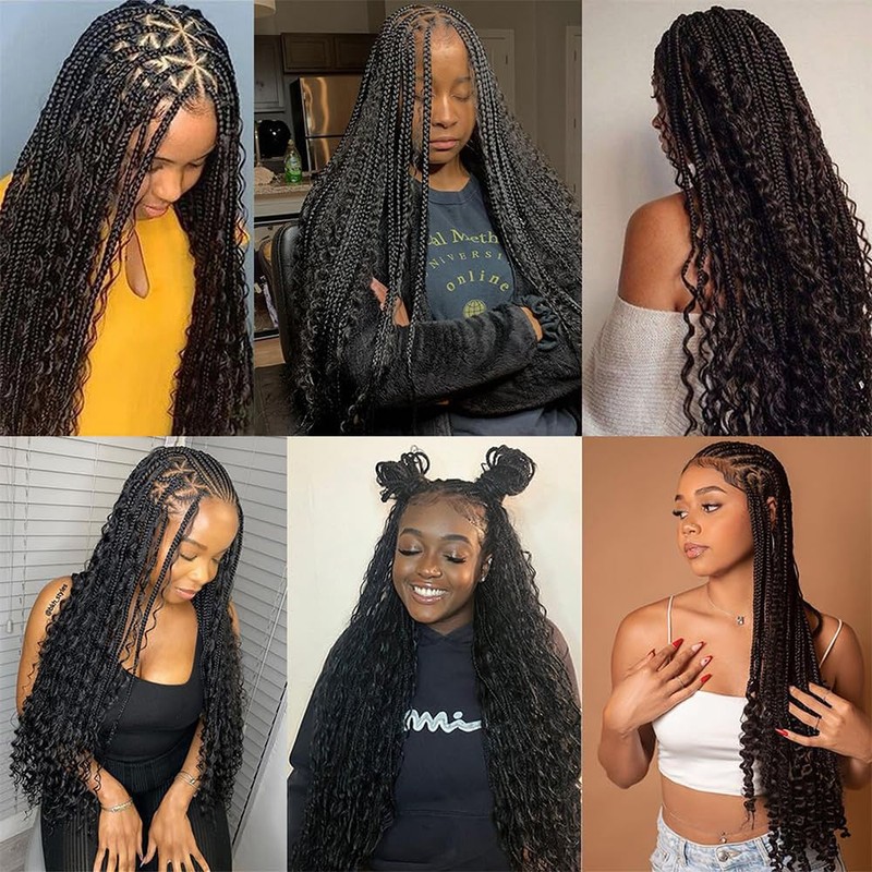 TTPSRY 16 Packs Boho Crochet Braids 14 Inch Goddess Braids