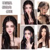 Yokosen エクステ 三つ編み 編み込み ウィッグ 前髪 付け髪 ワンタッチエクステ エクステンション 可愛い