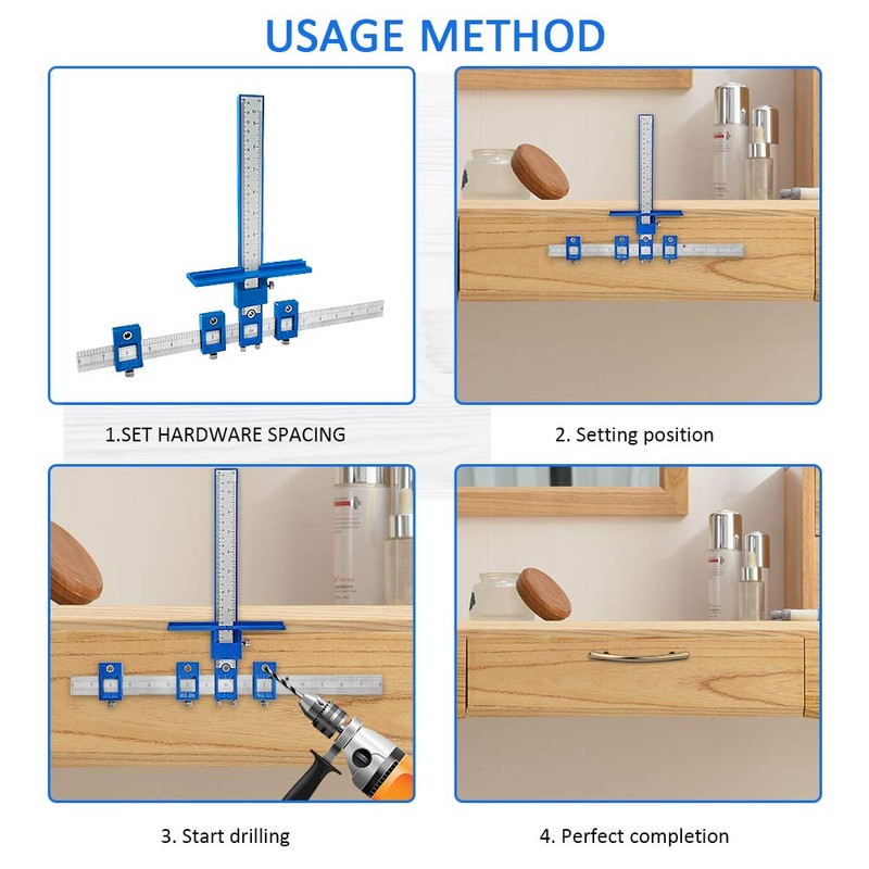 Holimax Cabinet Hardware Jig, Cabinet Handle Jig, Cabinet Hardware Template