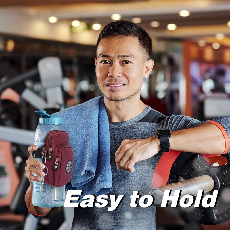 Gym Water Caddy with Phone Holder, Water Bottle Sleeve Bag
