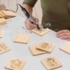 46Pcs Unfinished Wood Coasters-4" Unfinished Natural Wood Slices for Crafts