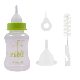 Pet Rearing Bottle - Complete Feeding Set for Newborn Puppies and Kittens Puppy Milk Cat Milk Breeding Bottle Dog, Puppy Milk Breeding Bottle (Green, 150 ml)