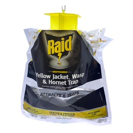 Raid Yellow Jacket and Wasp Trap (6-Pack) – Outdoor Disposable Bag with Food-Based Attractant