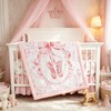 HNHUAMING 4-Piece Crib Bedding Set for Girls Boys, Baby Crib