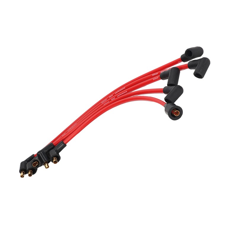 5Pcs 8mm Red Silicone HT Ignition Leads Spark Plug Wires