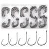 100pcs Circle Hooks Saltwater Fishing Hooks Kit High Carbon Steel