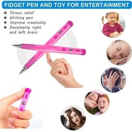 Fidget Toy Pen Fidgets, focombance Fidget Toys Pack Decompression Multifunction Writing Fidgets Spinner Toys Liquid Ink Rolling Ball Anti Stress Relief Fidget Pens Toys Adults Anxiety 556