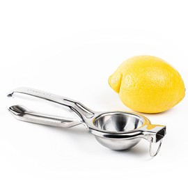 GOURMEO Zitronenpresse aus Edelstahl - strapazierfähige Zitruspresse Handpresse - spülmaschinenfeste manuelle Limettenpresse - Zitruspresse manuell - Lemon Squeezer