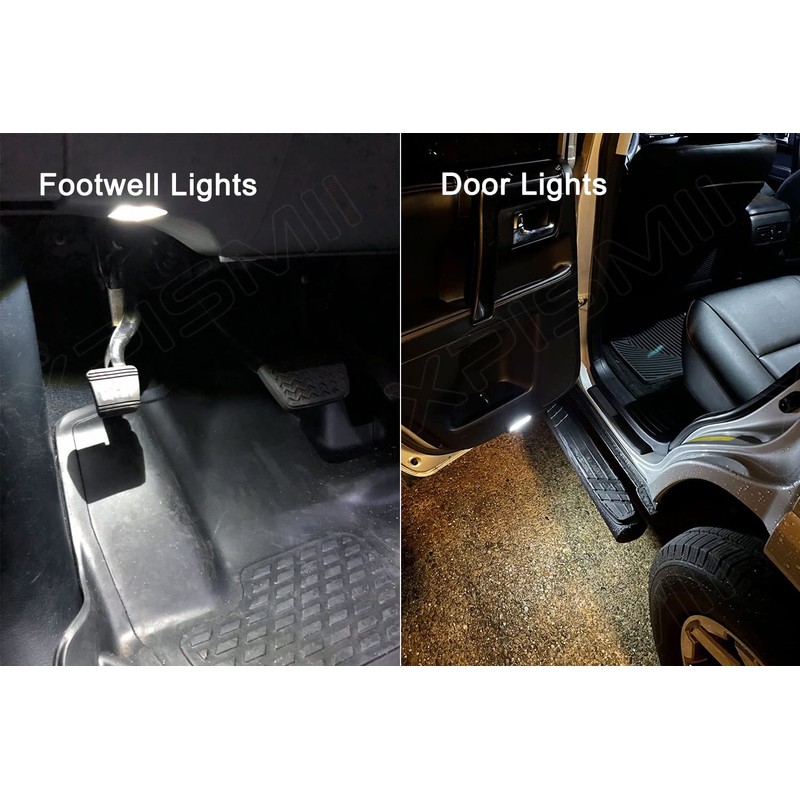 Xpismii 18 Piece 6000K White Sequoia Interior LED Light Kit