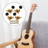 BQLZR Gold-plated 2R2L Tuning Peg Machine Head TUNERS for UKULELE