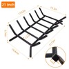 Luoieo Fireplace Log Holder,Fire Place Grate Cast Iron 21 inch