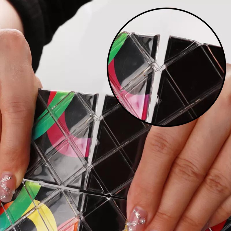 Xrten 8 Panels 3 Rings Folding Puzzle Cube Magic Cube