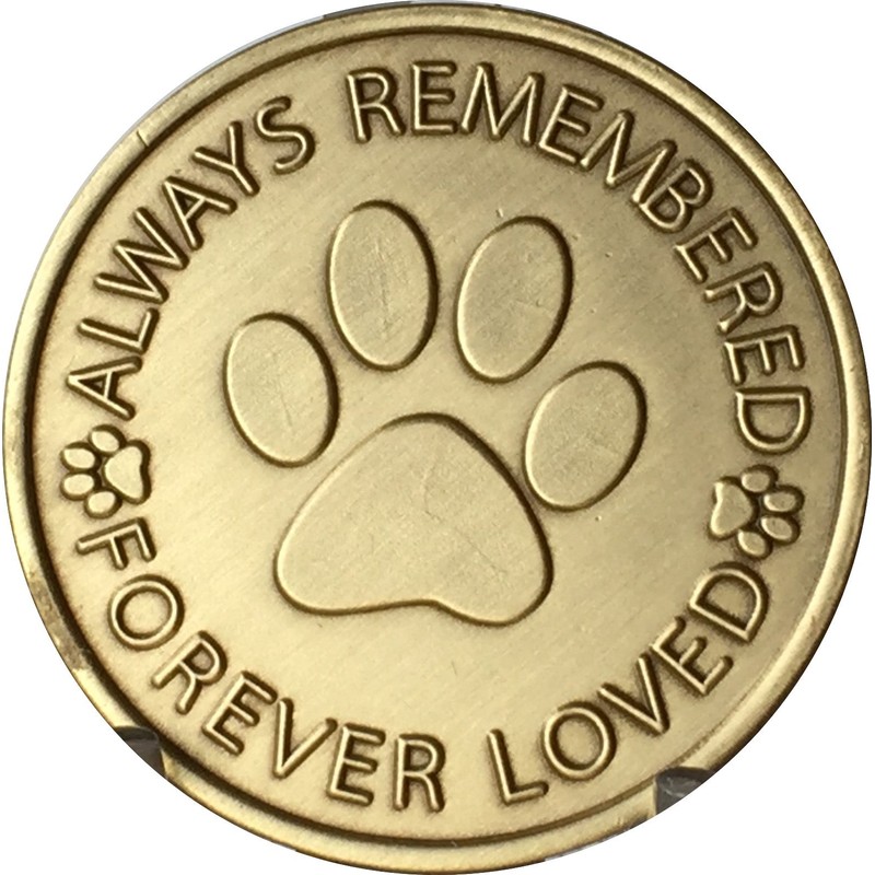 RecoveryChip Dog Memorial Always Remembered Forever Loved - Paw Prints