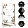 6 Pack Acrylic Sign Holder 4x6 Gold Frames, Wedding Table