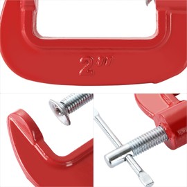 16Pack 2Inch C Clamps Set, Heavy Duty C-Clamp for Woodworking, Quick-Grip C Clamp with Throat Depth 1-3/16-Inch, 2-Inch Jaw Opening Clamp for Welding, Building, Repairing