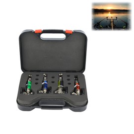 Zerone Set of 4PCS Outdoor Fishing Rod Swinger, LED Illuminated Fish Bite Indicator for Carp Fishing