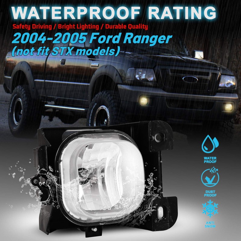 AUTOFREE Fog Lights Fit for Ford Ranger 2004 2005 (not