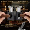 XIFEI 8-in-1 Desktop Cigar Lighter Kit, 4 Jet Flame Torch