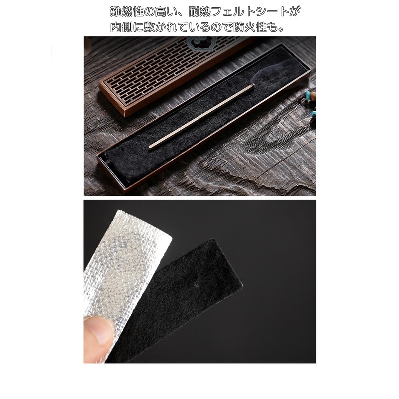 Futupe Incense Burner, Incense Burner, Horizontal Stand, Box Type, Lid