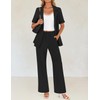 ZESICA Women's 2025 Casual 2 Piece Outfits Short Sleeve Blazer