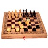 Backgammon Chess and Colour Checker Box, Medium, Puzzle Wood Game
