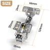 AOLISHENG 175 Degree Inset Cabinet Hinges Soft Close, 35mm Kitchen