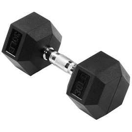 Olixis Rubber Hex Dumbbells – Various Sizes & Weights for Home Workouts, Strength Building, Fitness Training