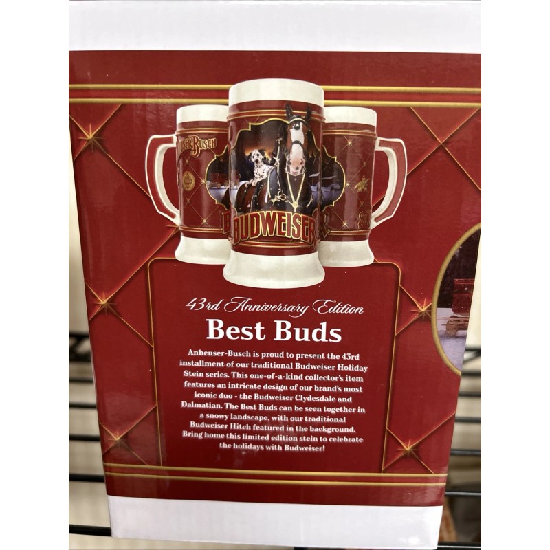 Budweiser 2022 Budweiser Holiday Stein BEST BUDS Annual Christmas Mug