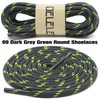 DELELE Round Work Boot Laces: 51 inch Dark Grey Green