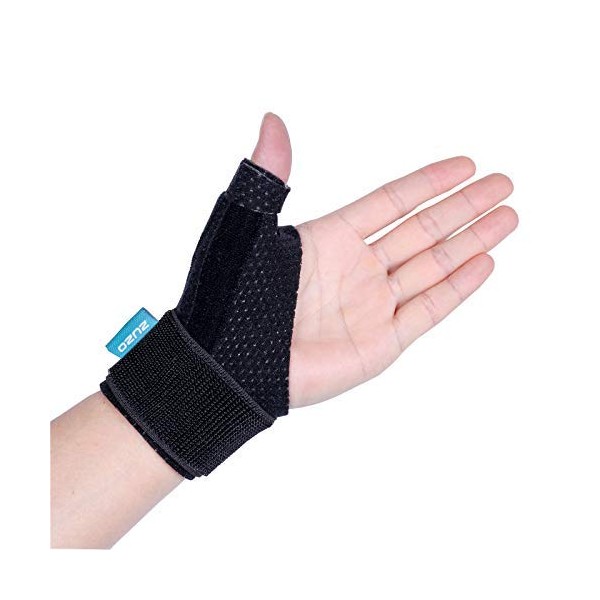 2U2O Compression Reversible Thumb & Wrist Stabilizer Splint(Improved Version) for BlackBerry Thumb, Trigger Finger, Pain Relief, Arthritis, Tendonitis, Sprained, Carpal Tunnel, Stable, S-M